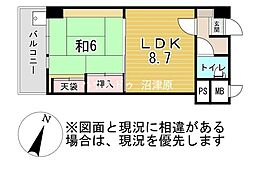 熱海サニーハイツ 1LDKの間取図画像