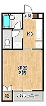 サンハウストキワ 205 ｜ 福岡県太宰府市朱雀２丁目24-3（賃貸マンション1K・2階・24.00㎡） その2