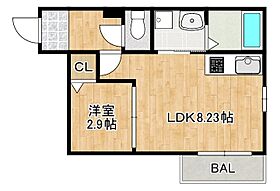 二日市中央2丁目新築アパート 302 ｜ 福岡県筑紫野市二日市中央２丁目(仮)（賃貸アパート1LDK・3階・28.96㎡） その1