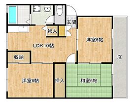 サンビレッジ二日市D棟 103 ｜ 福岡県筑紫野市塔原東２丁目1-4（賃貸アパート3LDK・1階・59.30㎡） その2