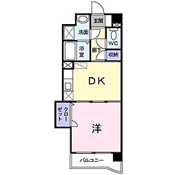 プレジール・S 3階1DKの間取り