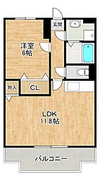 Beauterraceステラ 1LDKの間取図画像
