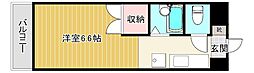 ライオンズコート21 ワンルームの間取図画像