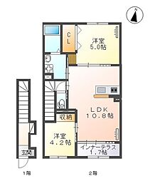 グランノヴァ 2LDKの間取図画像