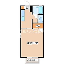 ヴィクトリーヴィラ 1Kの間取図画像
