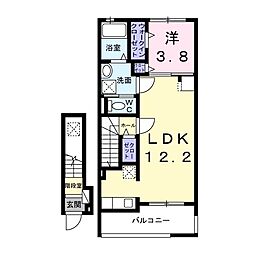 プロムナード春日II 1LDKの間取図画像