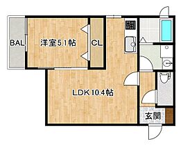 エレガンシア二日市西 202 ｜ 福岡県筑紫野市二日市西１丁目5-12（賃貸アパート1LDK・2階・37.29㎡） その2