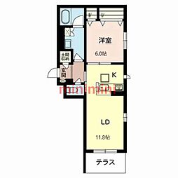 シャーメゾンAvenueS 1LDKの間取図画像