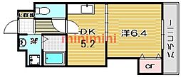 プラネット46 1DKの間取図画像