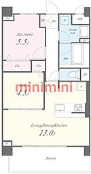 パトリアグランデ 2LDKの間取図画像