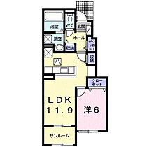 フロレゾン 104 ｜ 宮崎県都城市郡元3丁目15番地12（賃貸アパート1LDK・1階・50.02㎡） その2