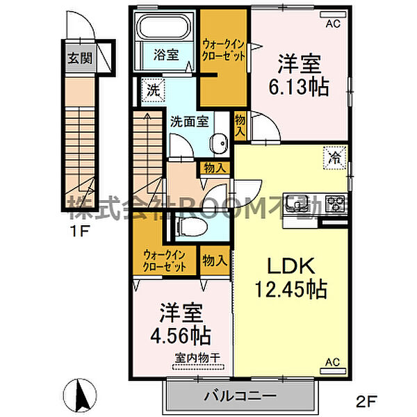 セジュールヨネザワ ｜宮崎県北諸県郡三股町大字樺山(賃貸アパート2LDK・2階・64.47㎡)の写真 その2