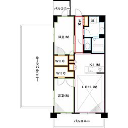 Nステージ東小金井 5階2LDKの間取り