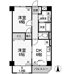M・S・Yビル 2階2SDKの間取り