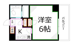 寿ビル 4階1Kの間取り