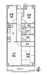 ウエルカーサ花小金井 1階2SLDKの間取り