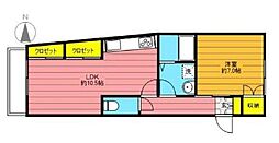 東財パステルメゾン国分寺 1LDKの間取図画像