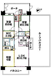 クラウンガーデン武蔵野サウスコート 3LDKの間取図画像
