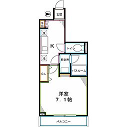 スカイコートパレス一橋学園 1Kの間取図画像