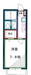マロンヒルズ 1Kの間取図画像