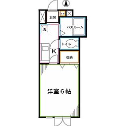 アット・イース 1Kの間取図画像