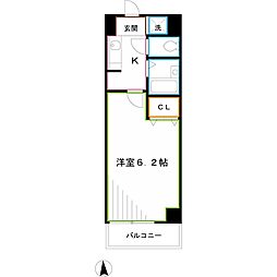 ロイヤル武蔵野 1Kの間取図画像