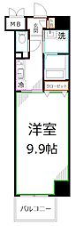 ビュークレスト小金井 1Kの間取図画像