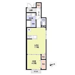 Neuenheim 1LDKの間取図画像