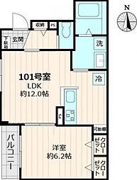 ショウワ東小金井(ZEH賃貸) 1LDKの間取図画像