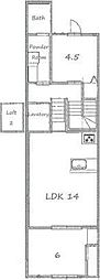 CRAFT HOUSE KUNITACHI 2LDKの間取図画像