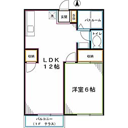 ドミ・スアーズ 1LDKの間取図画像