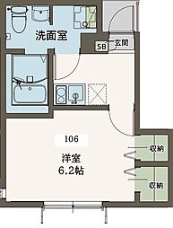 Agrande Nishi-Kokubunji(エイグラン西 1Kの間取図画像