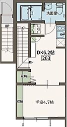 Agrande Nishi-Kokubunji(エイグラン西 1DKの間取図画像