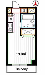 マーベラスパレス 1Kの間取図画像