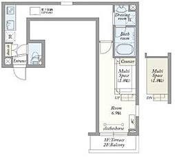 MyStylevintage南台 1Kの間取図画像