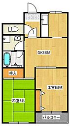 マルメゾン 2DKの間取図画像
