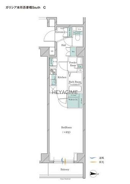 ガリシア本所吾妻橋Ｓｏｕｔｈ 603｜東京都墨田区本所４丁目(賃貸マンション1K・6階・30.82㎡)の写真 その2