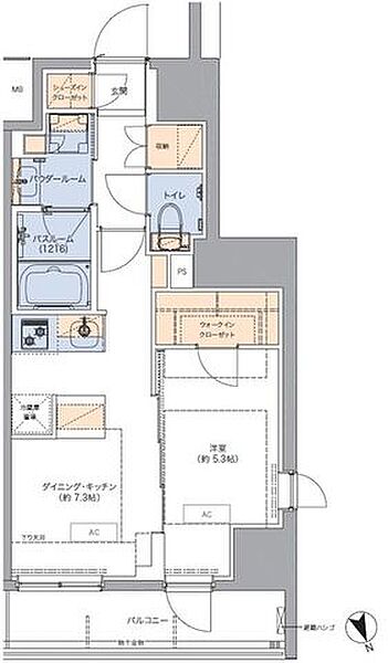 トラディティオ門前仲町 1504｜東京都江東区門前仲町２丁目(賃貸マンション1DK・15階・34.60㎡)の写真 その2