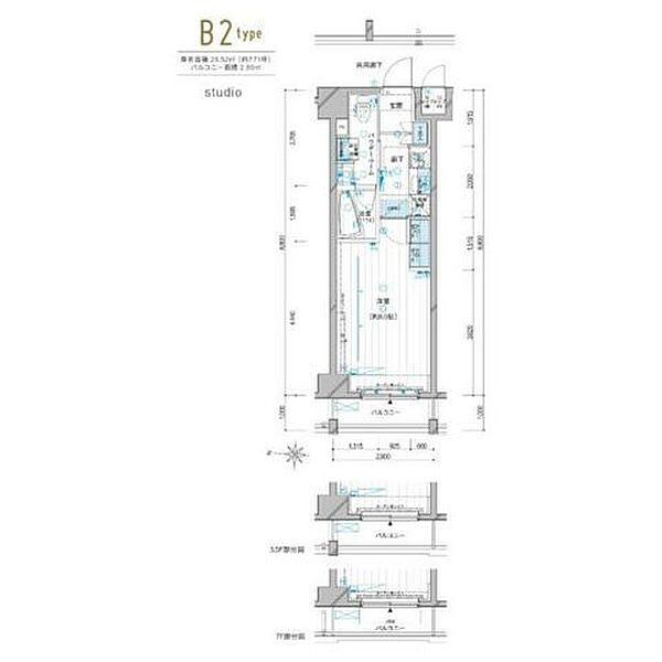 メインステージ錦糸町ＶＩエグザ 302｜東京都墨田区緑４丁目(賃貸マンション1K・3階・25.52㎡)の写真 その2