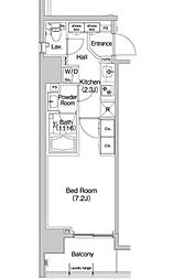 コンフォリア錦糸町 3階1Kの間取り