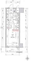 ARTESSIMO SIRIUS 2階1Kの間取り
