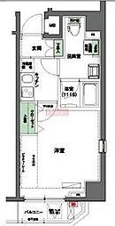 ハーモニーレジデンス東京イースト002 4階1Kの間取り