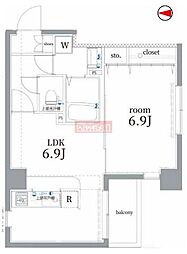 パティーナ本所吾妻橋 4階1LDKの間取り