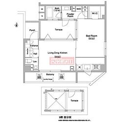コンフォリア本所吾妻橋 1LDKの間取図画像