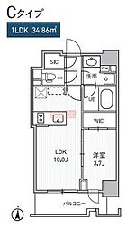 シーズンフラッツ両国サウス 1LDKの間取図画像
