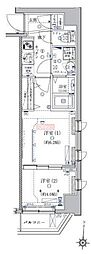 クレイシア菊川 2Kの間取図画像
