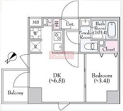 墨田区向島3丁目マンション 1DKの間取図画像
