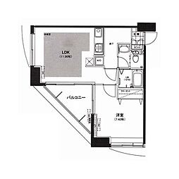 サウンドおしあげ 1LDKの間取図画像