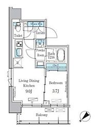 パークアクシス押上テラス 1LDKの間取図画像