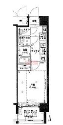 ハーモニーレジデンス森下ステーションフロント 1Kの間取図画像